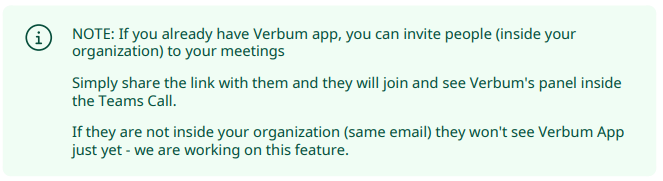Verbum Teams quick guide NOTE