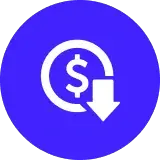 Significant cost reduction icon